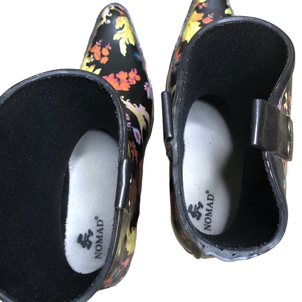 Nomad Yippy Western Cowboy Pointed Toe Floral Rain Boots Sz 11 - Picture 8 of 14